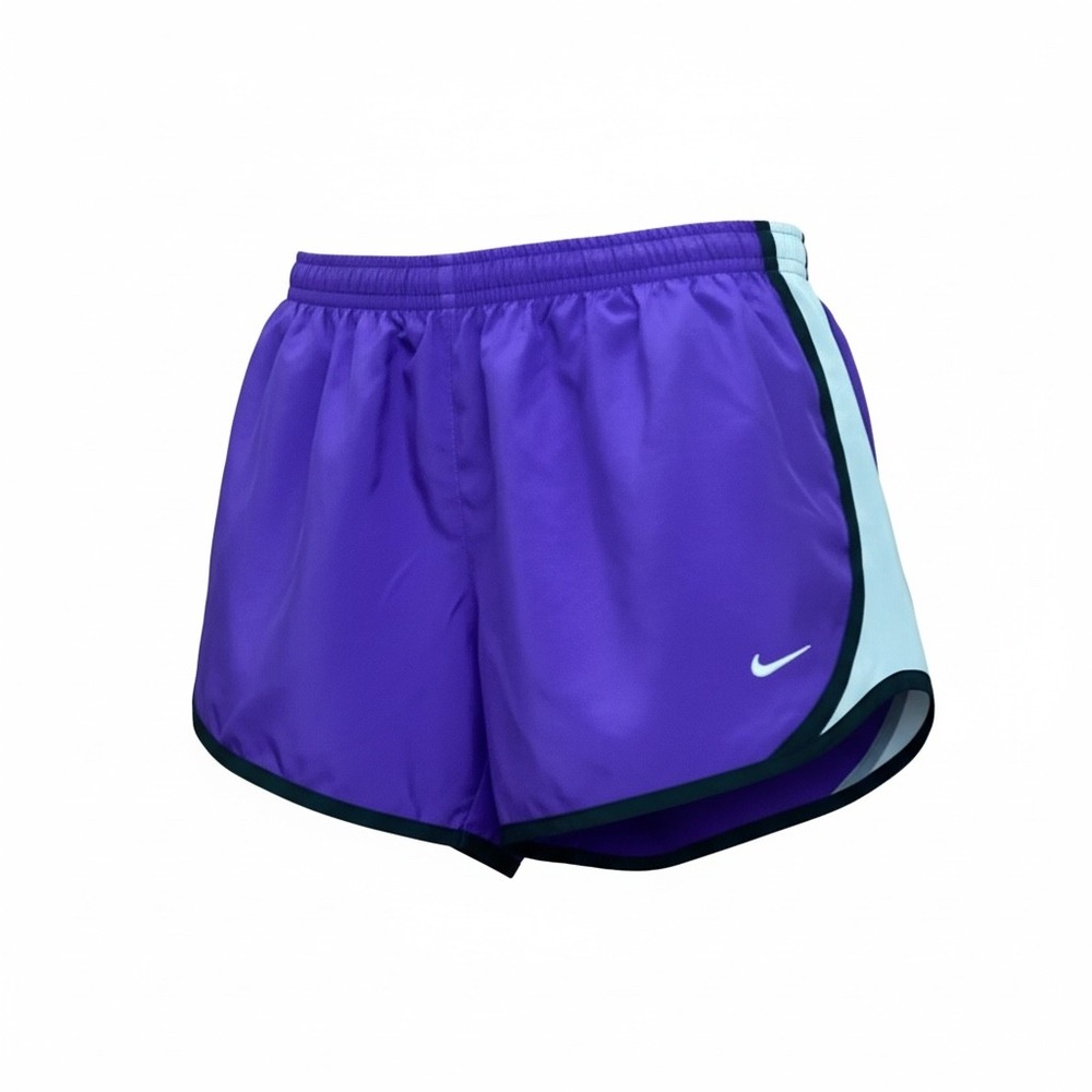 Nike Dri-FIT Tempo Running Shorts Purple Blue Mesh Trim Womens Large L Active